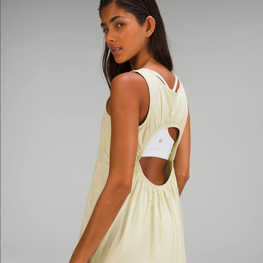 NWT Pima Cotton Open-Back Midi Dress - Picture 5 of 7